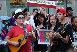 Young people from the Broadway community sing John Lennon's 'Imagine' for peace @ BroadwayWorld Young people from the Broadway community sing John Lennon's 'Imagine' for peace Photo